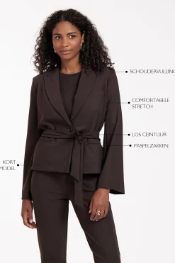 Lette bonded blazer - espresso