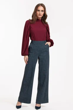 Lexie bnd dnm tweed trousers - midnight blue