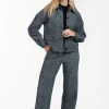 Lexie bnd tweed trousers - black/off white