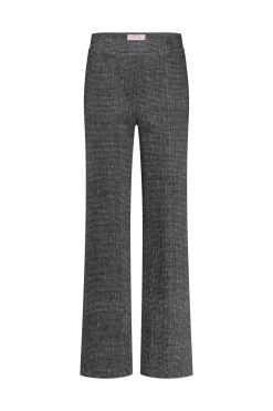 Lexie bnd tweed trousers - black/off white