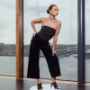 Lexie bonded culotte - black