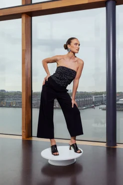 Lexie bonded culotte - black