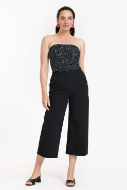 Lexie bonded culotte - black
