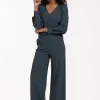 Lexie bonded trousers - antraciet