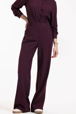 Lexie bonded trousers - blackberry