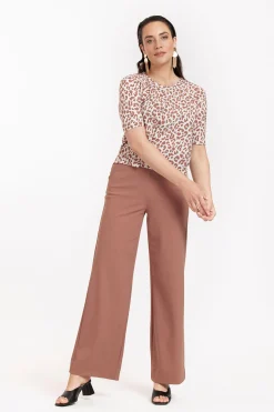 Lexie bonded trousers - chocolate