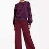 Lexie bonded trousers - merlot