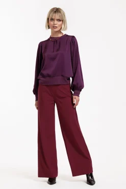 Lexie bonded trousers - merlot