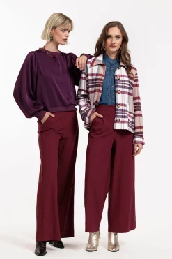 Lexie bonded trousers - merlot