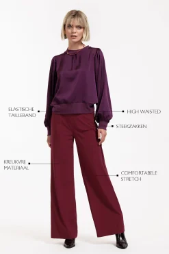 Lexie bonded trousers - merlot