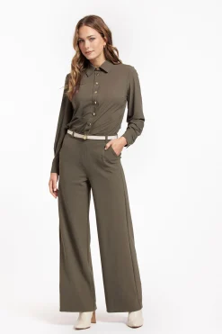 Lexie bonded trousers - new army