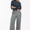 Lexie gold stripe trousers - grey melange/gold