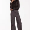 Lexie herringbone trousers - black/espresso
