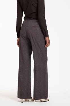 Lexie herringbone trousers - black/espresso
