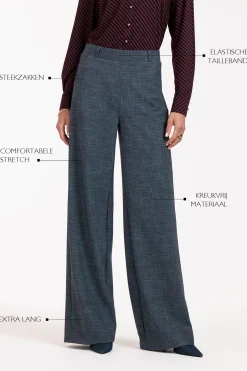 Lexie LONG bnd dnm tweed trousers - midnight blue