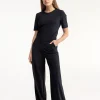 Lexie LONG bonded trousers - black