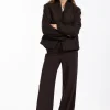 Lexie LONG bonded trousers - espresso