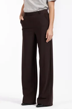 Lexie LONG bonded trousers - espresso