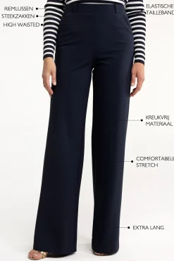 Lexie LONG bonded trousers - dark blue