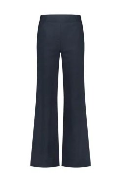Lexie mini check trousers - dark blue/black