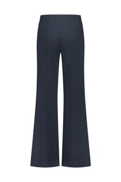 Lexie mini check trousers - dark blue/black