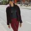 Lies bomber jacket - blackberry