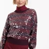 Lilly sequins pullover - blackberry/merlot