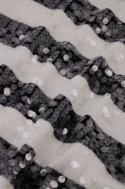 Lilly sequins pullover - dark blue/off white