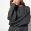 Lisette furry pullover - grey melange