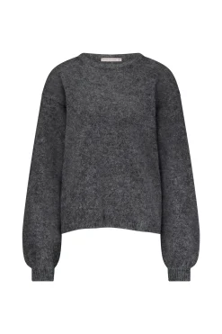 Lisette furry pullover - grey melange