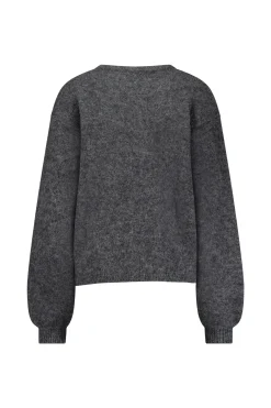 Lisette furry pullover - grey melange