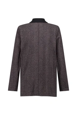 Loulou herringbone blazer - black/espresso