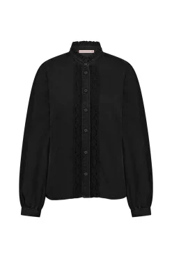 Lourdes denim blouse - black