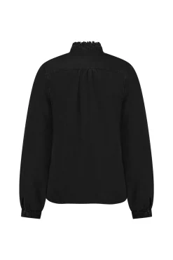 Lourdes denim blouse - black
