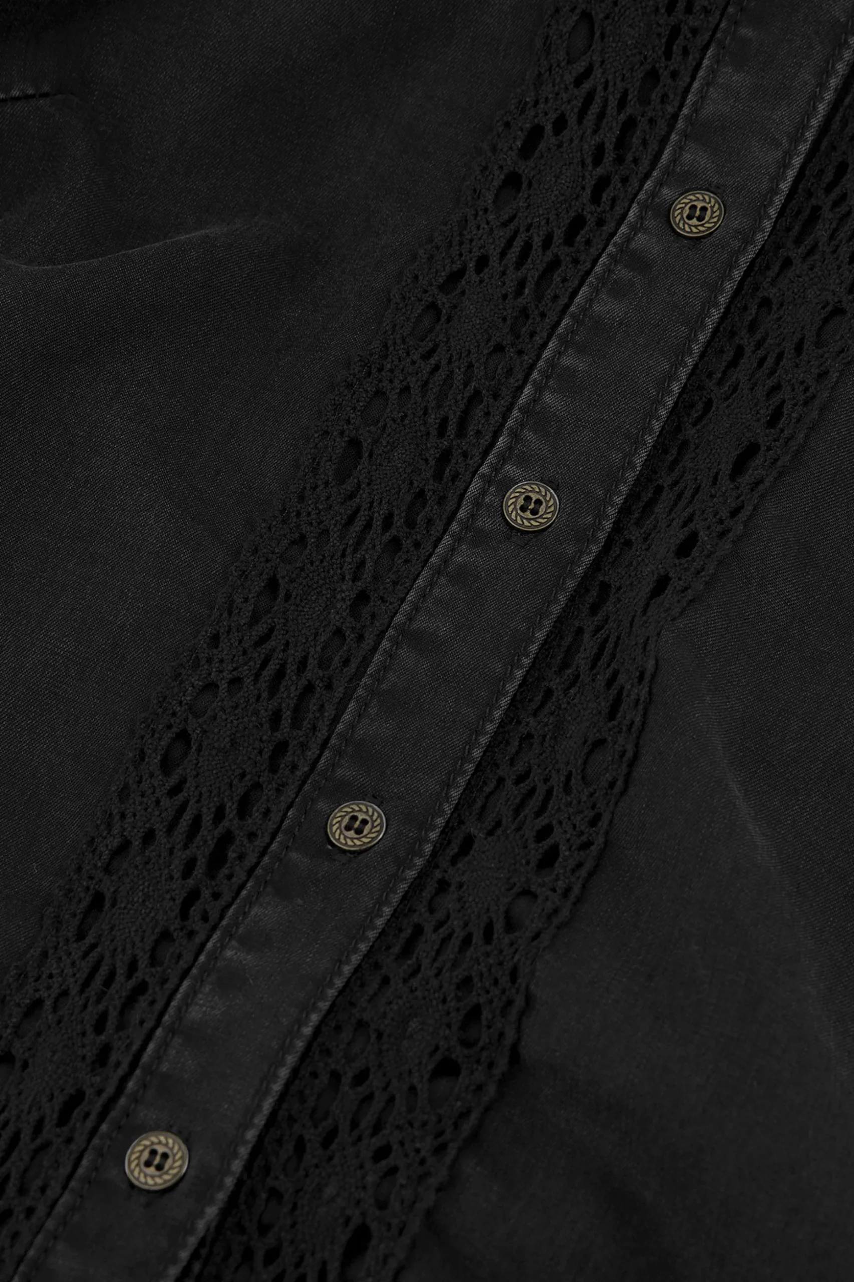 Lourdes denim blouse - black