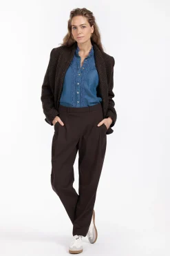 Lourdes denim blouse - dark jeans blue