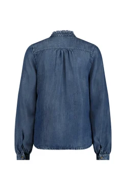 Lourdes denim blouse - dark jeans blue