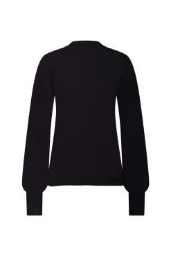 Lovis button pullover - black