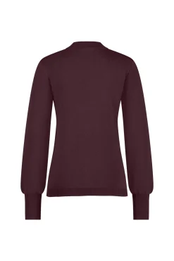 Lovis button pullover - blackberry