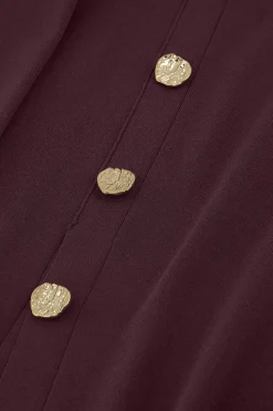 Lovis button pullover - blackberry