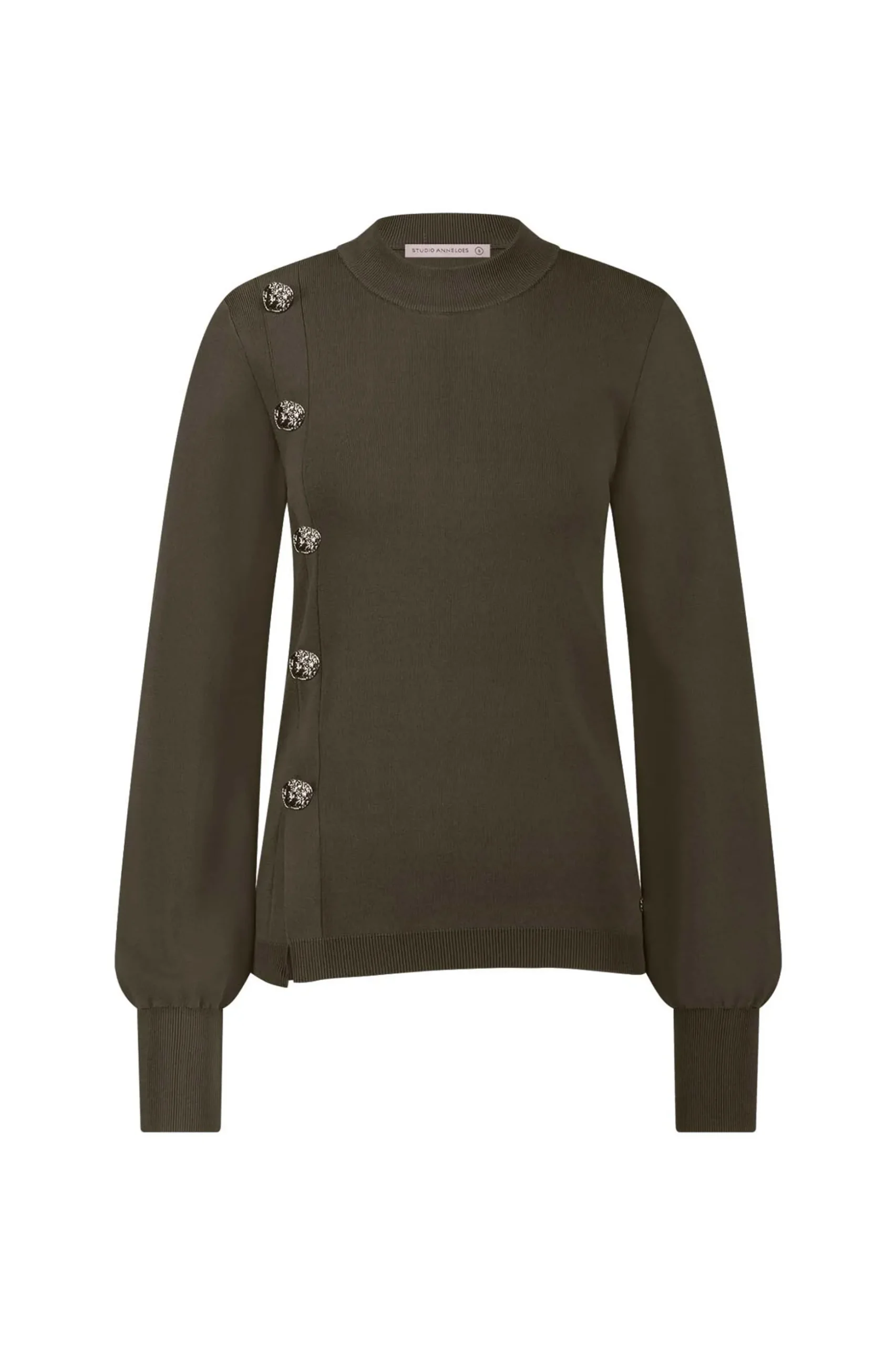 Lovis button pullover - new army