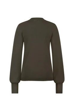 Lovis button pullover - new army