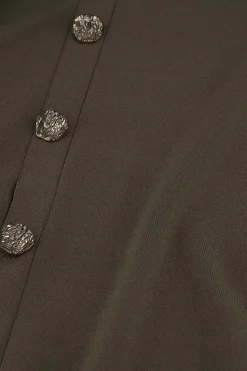 Lovis button pullover - new army