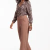 Luz honeycomb trousers - chocolate