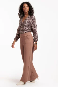 Luz honeycomb trousers - chocolate