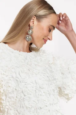 Madison flower top - off white