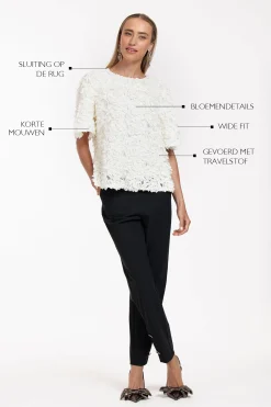 Madison flower top - off white