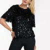 Madison party top - black