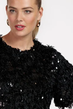 Madison party top - black