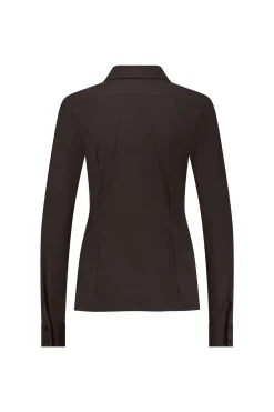 Mallory ruffle blouse - espresso